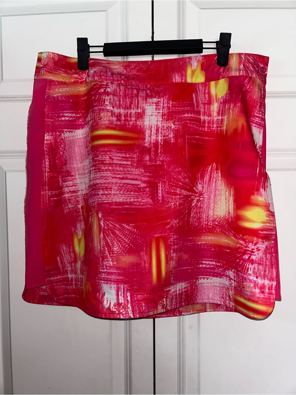 EP Pro Pink and Yellow Abstract Print Skort